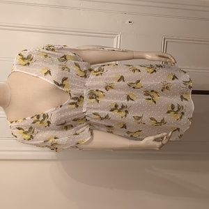 2/$14 Miken Swim Lemon print Sheer Cover up